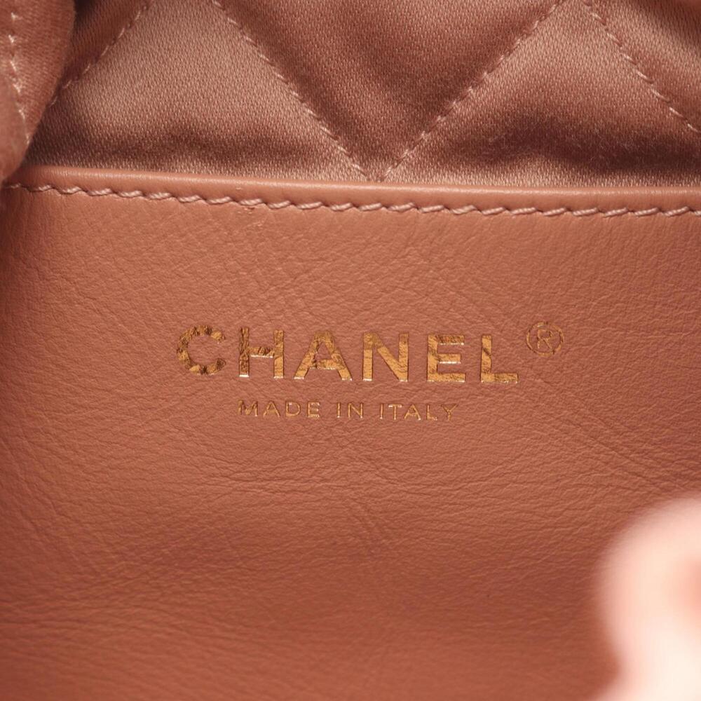 Chanel CHANEL 22 Mini Shoulder Bag Handbag Leather Women's Gold Tone AS3980 - Picture 4 of 6